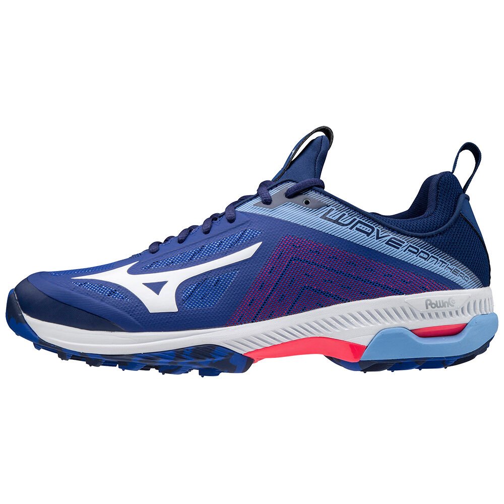 Mizuno Wave Panthera - Erkek Hokey Ayakkabısı - Mavi/Beyaz/Pembe Türkiye (VIZGOX-128)